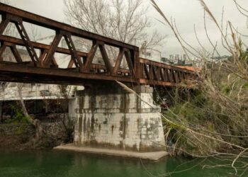 A rail bridge in Greece.