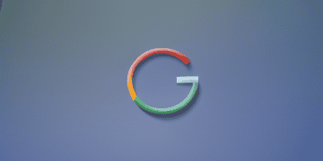 The Google logo, owned by Alphabet, is displayed on a screen.
