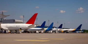 Spirit AeroSystems' group of airplanes parked on the tarmac exemplify exceptional product quality.