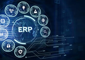 An ERP Transition on a dark background.