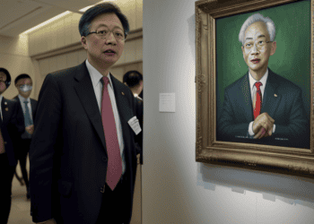 An official from Hong Kong wearing a suit is featured in an article by the Wall Street Journal.