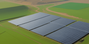 Aerial view of solar panels and wind turbines in India, showcasing the country's renewable energy growth. - Supply Chain News