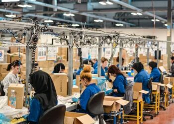 Workers in a factory.