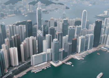Hong Kong skyline showcasing skyscrapers and harbor, reflecting economic challenges amidst global market shifts. - Supply Chain News