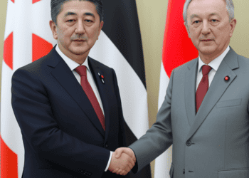 A man in a suit, enhancing security ties between Japan and the UK.