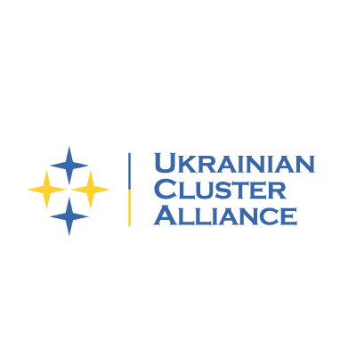 Ukrainian cluster alliance logo representing partner organizations.