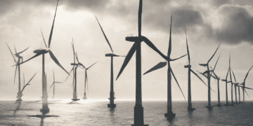 Offshore wind farm in Europe, showcasing numerous wind turbines generating clean energy. - Supply Chain News