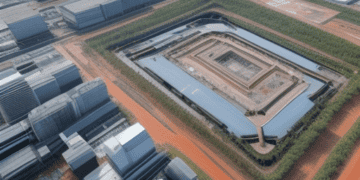An aerial view of an industrial complex in Thailand.