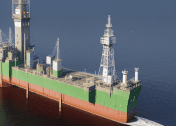 An offshore oil rig in the North Sea operated by the UK Government, involved in fact-checking for oil and gas production.