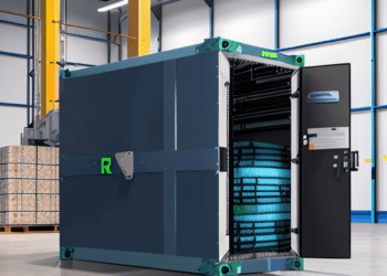 Clearfield's innovative fiber protection vault improves supply chain efficiency. The vault's open door reveals secure fiber storage. - Supply Chain News