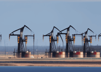 A group of oil rigs witnessing an increase in U.S. crude oil inventories and prices.