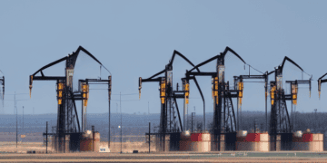 A group of oil rigs witnessing an increase in U.S. crude oil inventories and prices.