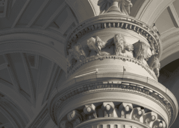An image of a column in a U.S. building.