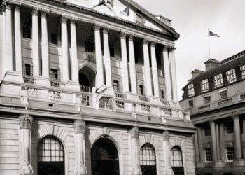 The Bank of England building in London, home to the highest level of interest rates.