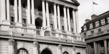 The Bank of England building in London, home to the highest level of interest rates.