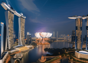 Night view of Singapore skyline, including Marina Bay Sands. - Supply Chain News
