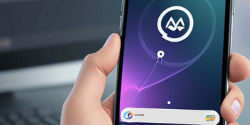 A person using a smartphone app.