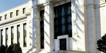 The US Federal Reserve building in Washington, DC raises interest rates.