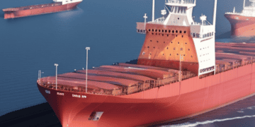 Three large Israeli cargo ships ensuring energy security at oil ports in the ocean.