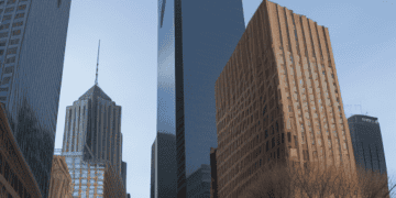 Philadelphia skyscrapers against a clear blue sky. Strong US economic growth impacts interest rates. - Supply Chain News