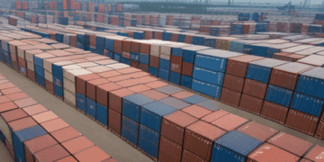 A large group of containers for exports.