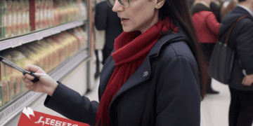 Woman shopping in grocery store, examining prices. December consumer price increases. - Supply Chain News