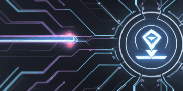 An image of a circuit board with a blue light on it, highlighting rising cyber threats.