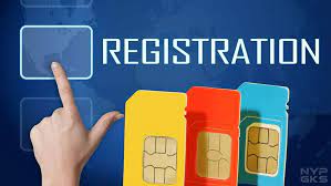 A person in the Philippines is pointing to a SIM card with the word registration as part of an ongoing controversy surrounding SIM Card Registration Initiative.
