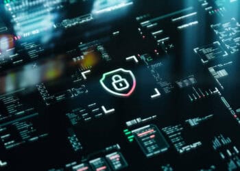 An image of a computer screen displaying a symbol, highlighting potential cyber threats in the Asia Pacific region, possibly involving Dell technology.