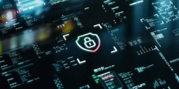 An image of a computer screen displaying a symbol, highlighting potential cyber threats in the Asia Pacific region, possibly involving Dell technology.