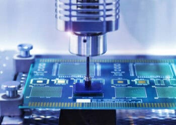 A RISC Zero machine is diligently working on an open-source circuit board, showcasing the latest technological advancements.