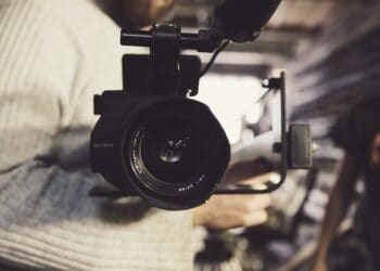 Close-up of a professional video camera, possibly used in Vice Media's news production. - Supply Chain News
