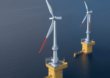 Two wind turbines in the offshore wind market.