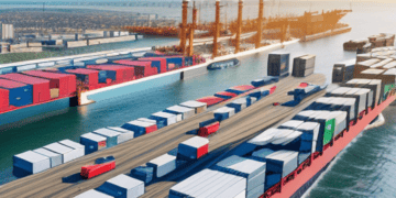 Container ships and industrial port, illustrating resilient supply chain strategies. - Supply Chain News
