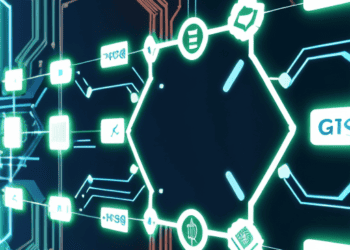 Abstract graphic depicting a cybersecurity network with nodes representing NIST framework components. Enhanced supply chain security. - Supply Chain News