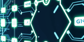 Abstract graphic depicting a cybersecurity network with nodes representing NIST framework components. Enhanced supply chain security. - Supply Chain News