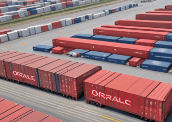Rows of red ORRALC shipping containers in a logistics yard, showcasing efficient supply chain management. - Supply Chain News
