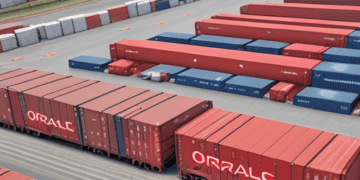 Rows of red ORRALC shipping containers in a logistics yard, showcasing efficient supply chain management. - Supply Chain News