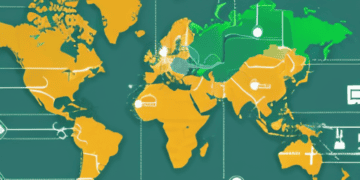 World map highlighting global supply chains with technology integration for sustainability. - Supply Chain News