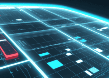Abstract digital map visualizing electronic supply chain logistics and data flow. - Supply Chain News