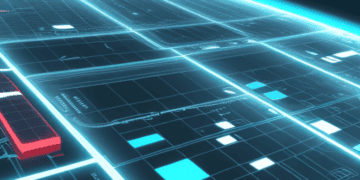 Abstract digital map visualizing electronic supply chain logistics and data flow. - Supply Chain News