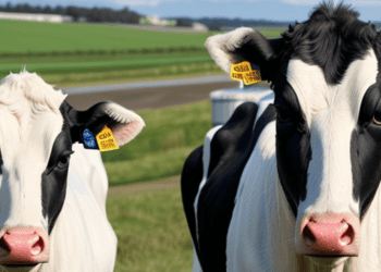 Two Holstein dairy cows in a pasture. Fair dairy supply chain. - Supply Chain News