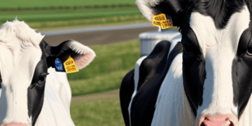 Two Holstein dairy cows in a pasture. Fair dairy supply chain. - Supply Chain News