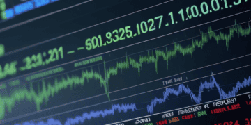 A close up of a computer screen showing stock market data reflecting Stabilization in the Global Trade Barometer amidst Uncertainties.