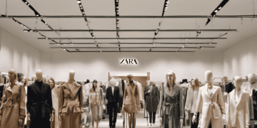 Zara store interior with mannequins displaying fall/winter clothing. Inditex supply chain transparency. - Supply Chain News