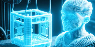 3D printer creating a wireframe bust and cube, showcasing additive manufacturing and supply chain revolution. - Supply Chain News