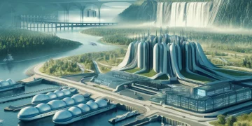 Futuristic green hydrogen facility in Nordic region. Ships transport green hydrogen. - Supply Chain News