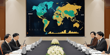 Korean and Uzbek officials meet, discussing mineral supply chains and technological collaboration. World map shows global reach. - Supply Chain News