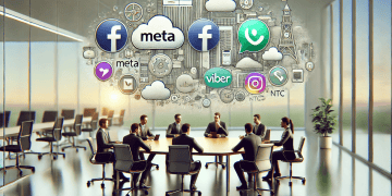 Business meeting around a table; Meta, Facebook, Viber, and NTC logos are displayed above. - Supply Chain News