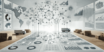Global supply chain network visualized with data points, trucks, and charts; illustrating supply chain planning solutions. - Supply Chain News